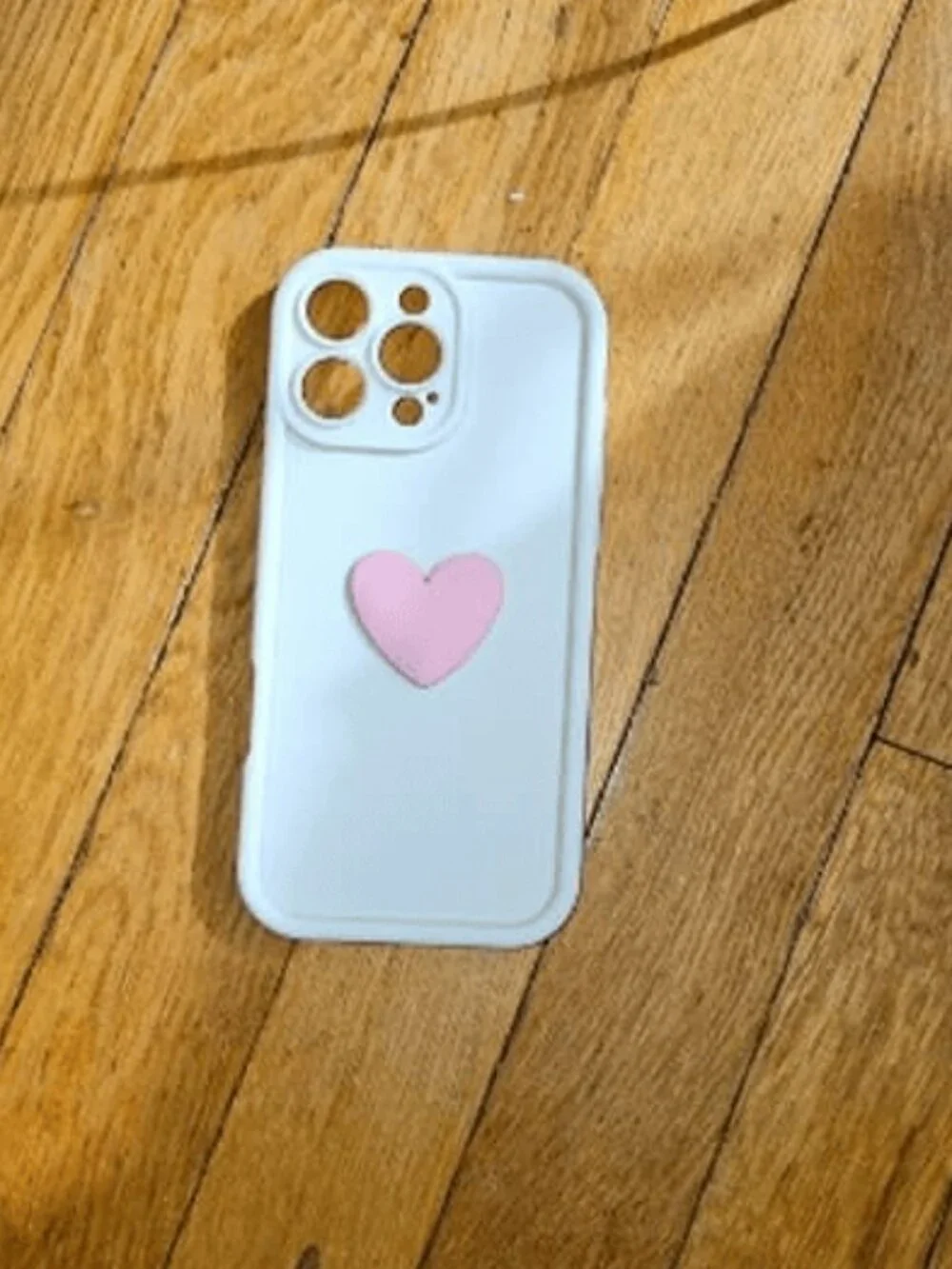 Soft 3d Heart Case for iPhone 16 plus + (white)
